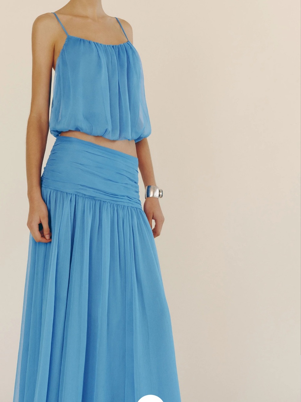 Reformation Sky Blue Two-Piece Maxi Dress